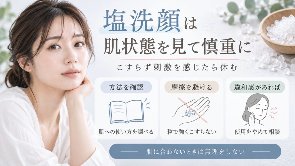 塩洗顔は肌状態を見て慎重に