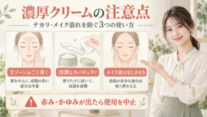 KAHIハンギョブクリームの注意点｜テカリと崩れを防ぐ掟の記事内容をまとめたアイキャッチ