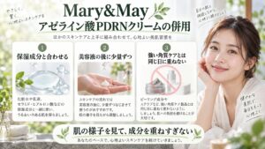 Mary&Mayアゼライン酸PDRN併用｜相性見極めと最適ペアの記事内容をまとめたアイキャッチ