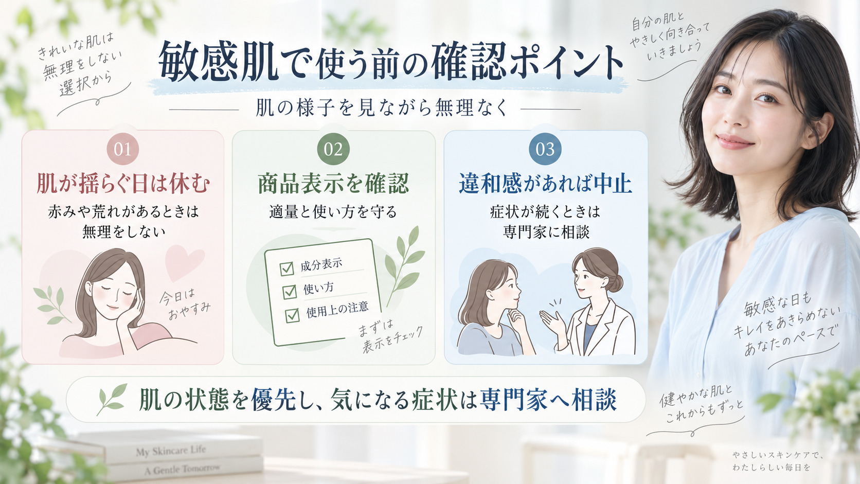 SENSAIムースウォッシュ敏感肌指針｜低刺激な炭酸洗顔設計の記事内容をまとめたアイキャッチ