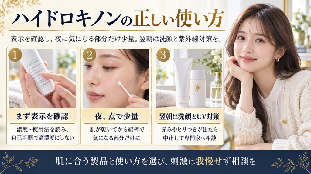 ハイドロキノンの正しい使い方とは？効果的な塗り方と失敗を防ぐ注意点