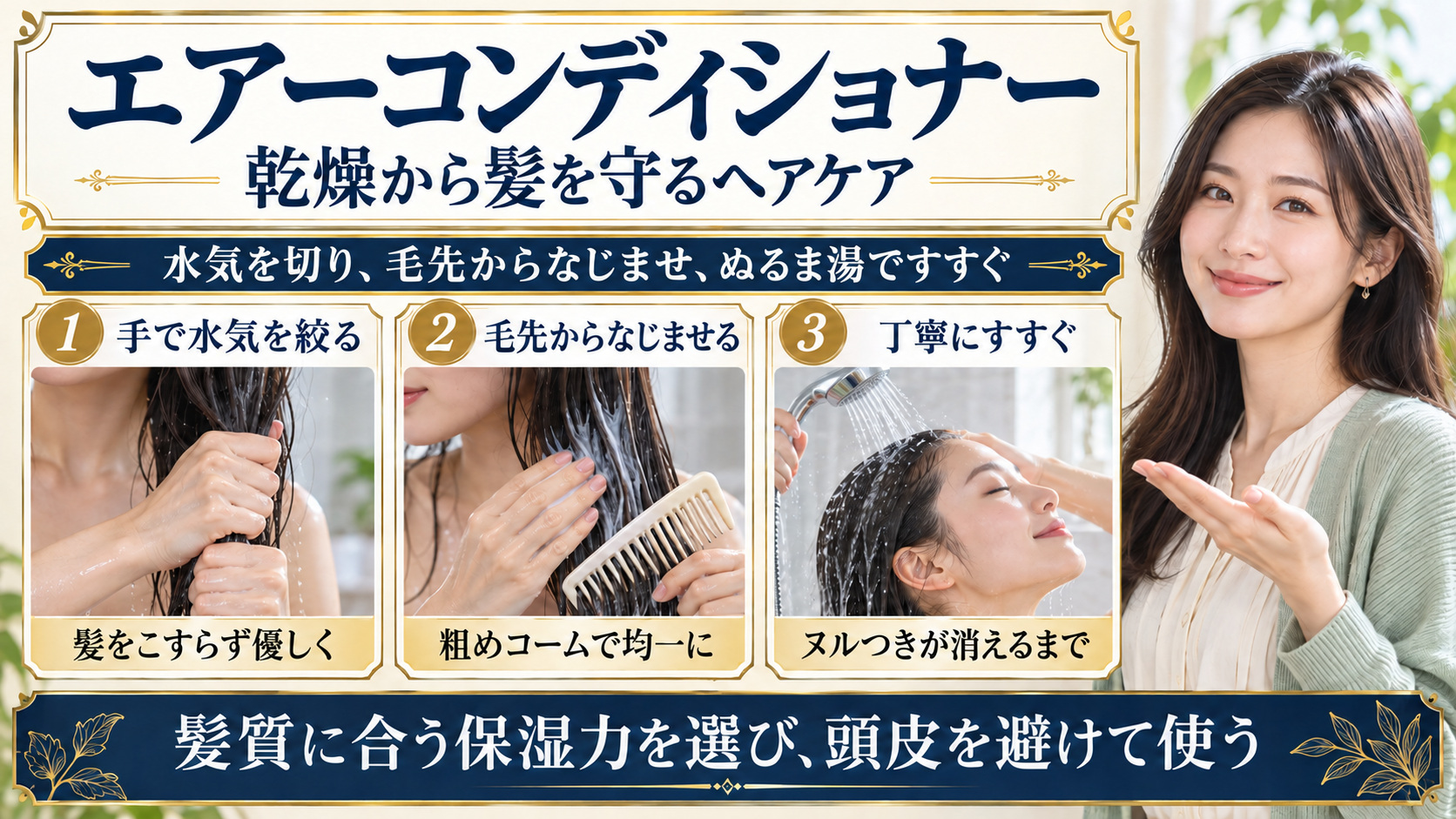 エアーコンディショナー乾燥から髪を守る!正しいヘアケアと選び方