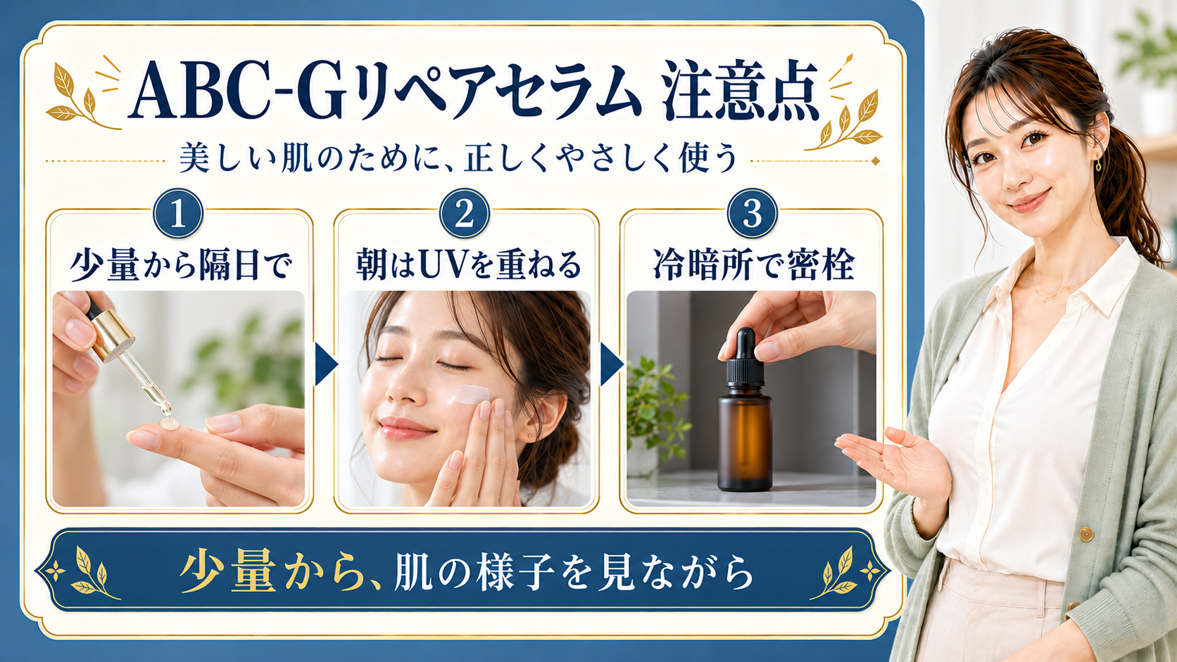ドクターケイABC-Gリペアセラムの注意点！肌荒れ防ぐ使い方