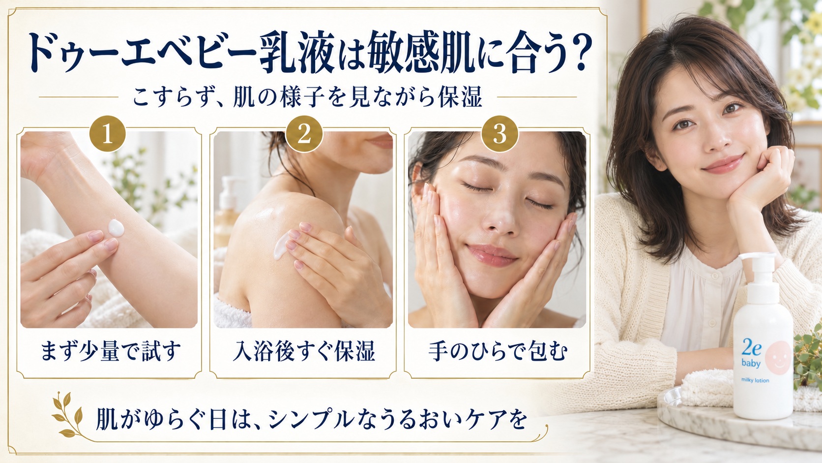 ドゥーエベビー乳液は敏感肌に合う?やさしい無添加設計と低刺激ケア