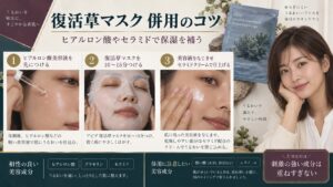 アビブ復活草マスクの併用！相性抜群な美容成分と注意の組み合わせ