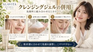 ALAVITAクレンジングジェルの併用！洗顔料や他アイテム相性