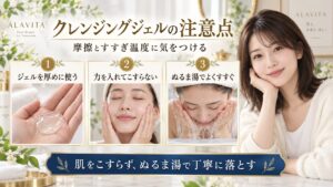 ALAVITAクレンジングジェルの注意点！擦りすぎやすすぎの盲点