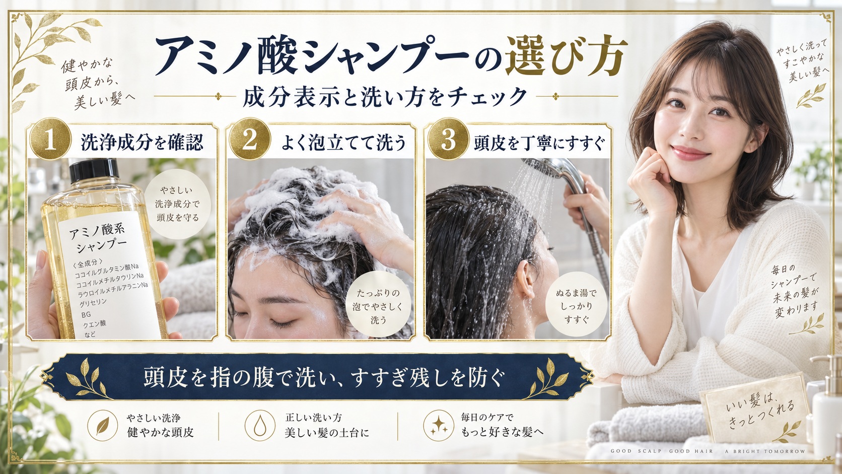 市販アミノ酸シャンプーおすすめ！ドラッグストアで選ぶ頭皮ケア