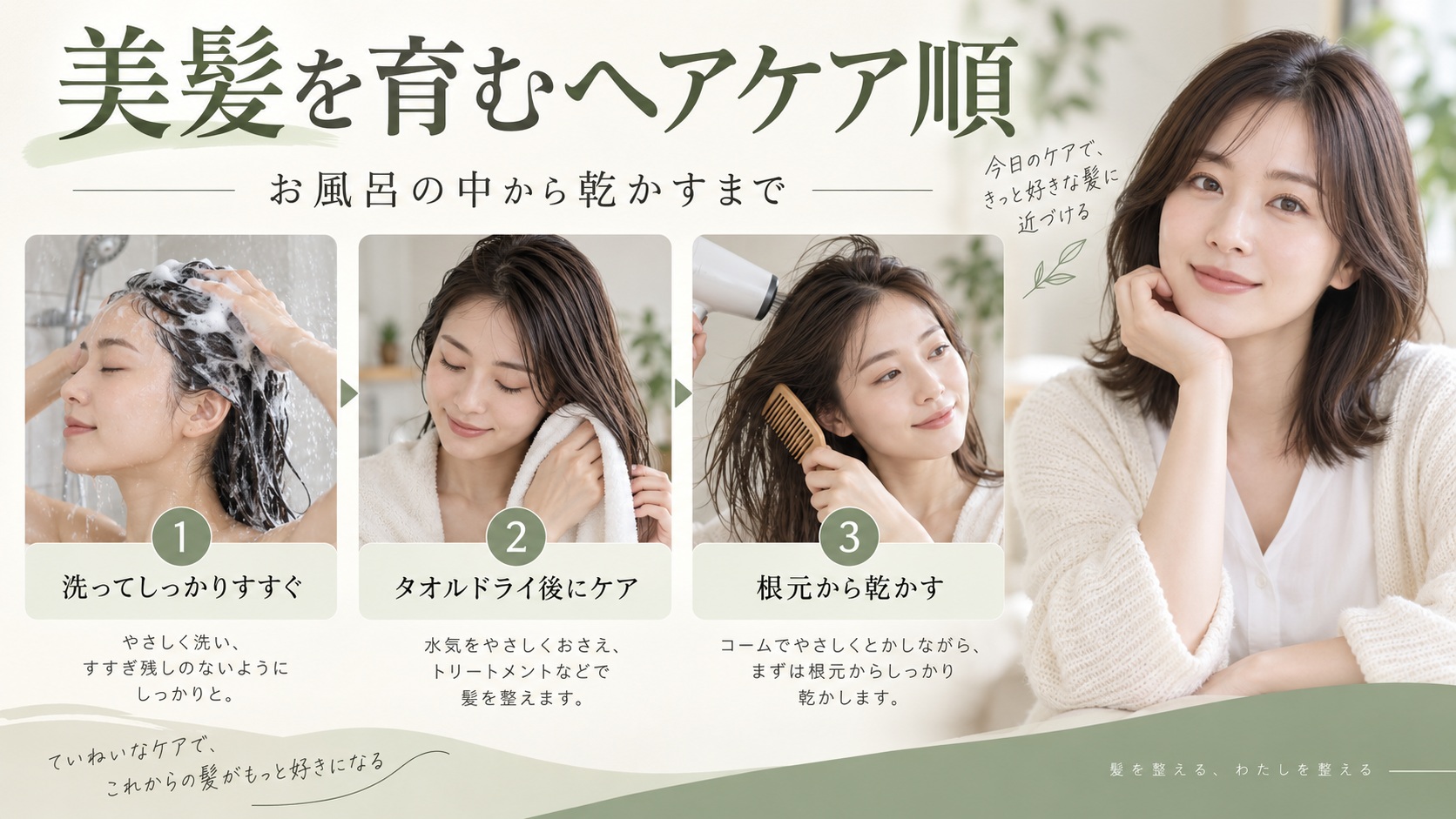 ヘアケア順番の基本!美髪に導くインバス・アウトバスの実践手順