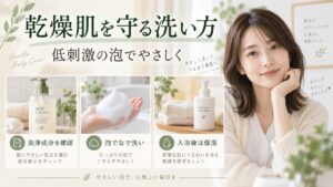 乾燥肌とかゆみを防ぐボディソープおすすめ！低刺激と泡洗いのコツ