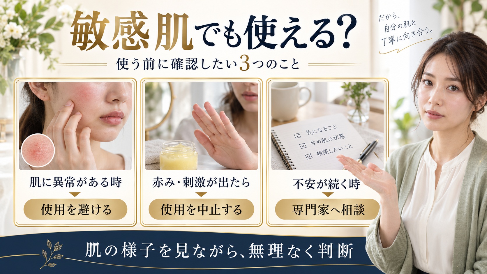 AKAHA炭酸パックを敏感肌で使う前に確認する肌状態、刺激が出た場合の中止、相談のポイント