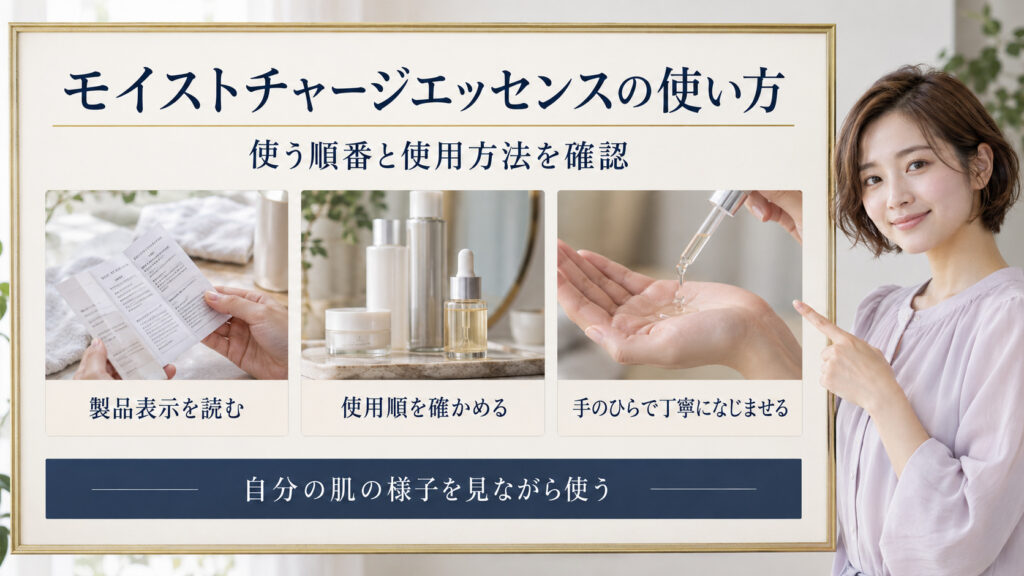 チャントアチャームモイストエッセンス使い方！ハーブ潤い浸透術｜表示・使用順・なじませ方を確認