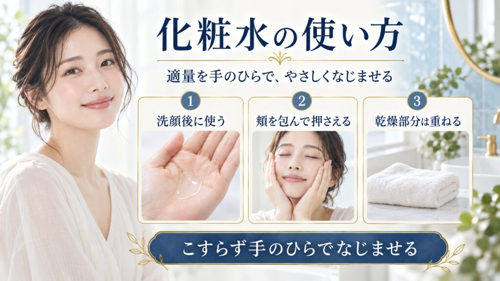 ミューノアージュ モイスチュアチャージローションの正しい使い方手順 アイキャッチ