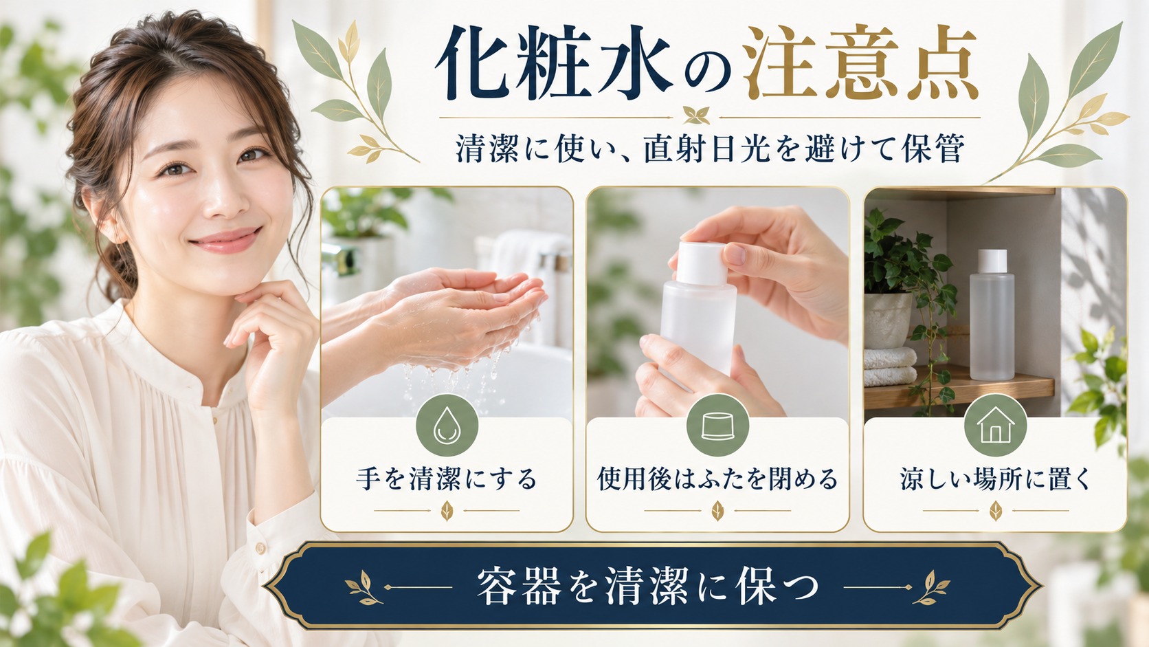 ミューノアージュ モイスチュアチャージローションの注意点と保管法 アイキャッチ