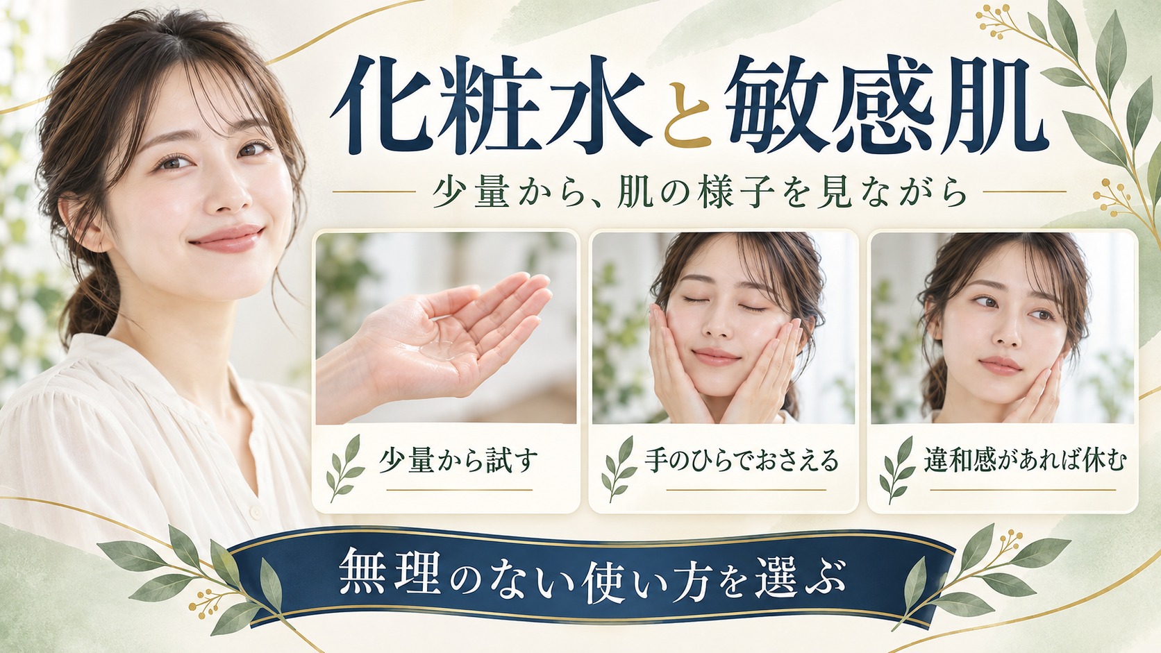 ミューノアージュ モイスチュアチャージローション敏感肌の選び方手順 アイキャッチ