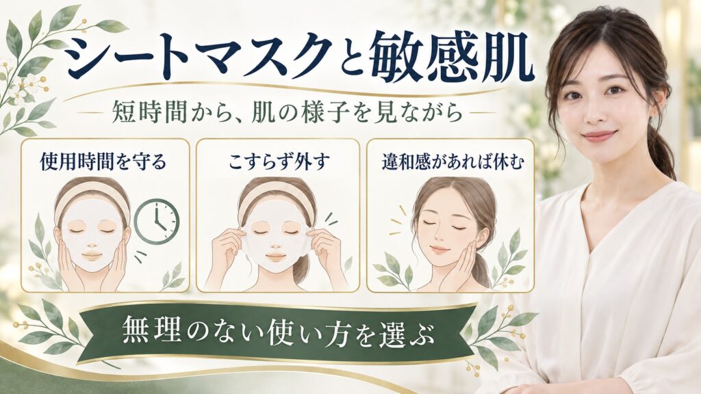 ピュレア クリアエッセンスマスク敏感肌の選び方と負担を抑える手順 アイキャッチ