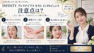 インフィニティ プレステジアス セラム インダルジェンスの注意点を解説するBeauty Board