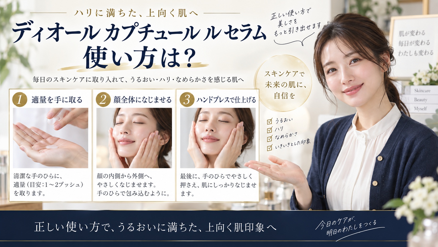 ディオール カプチュール ル セラムの使い方を解説するBeauty Board