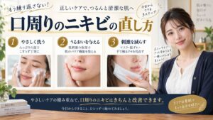 口周りのしつこい大人ニキビの正しい直し方！摩擦防ぐ毛穴習慣を解説するBeauty Board