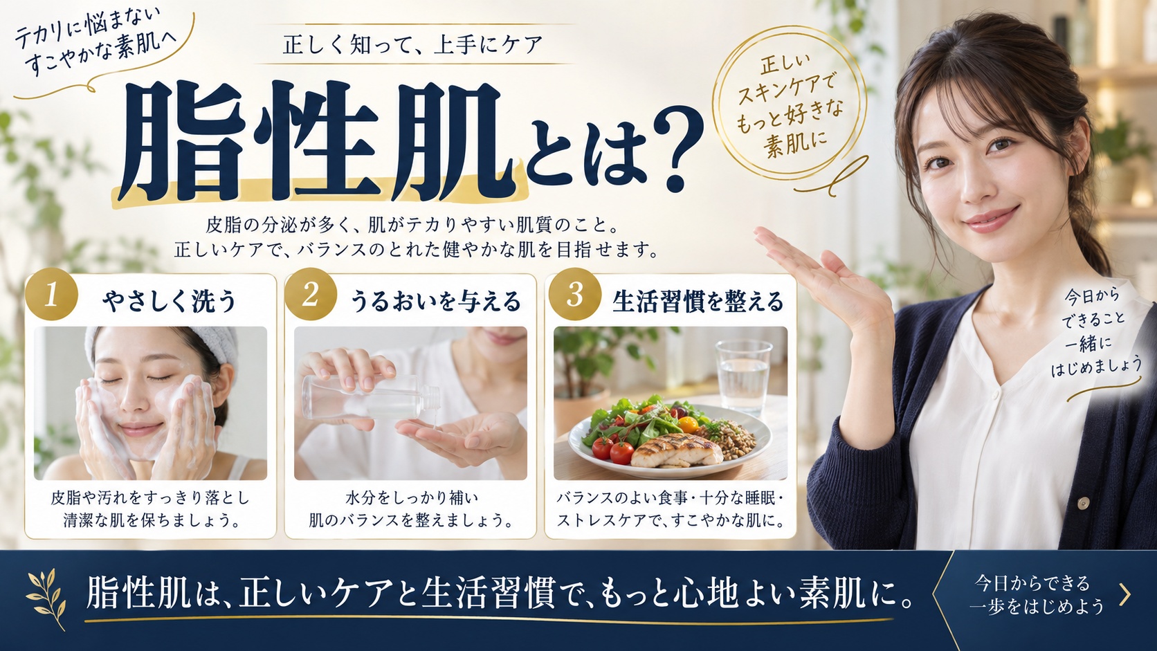 脂性肌とは?皮脂が増える仕組みと、乾燥肌・混合肌との違いを解説を解説するBeauty Board
