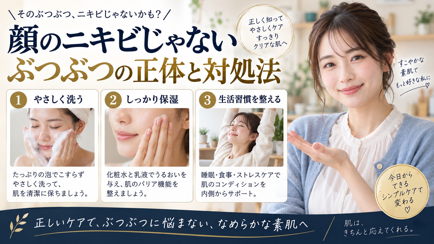 顔のニキビじゃないぶつぶつの正体は？見分け方と正しいスキンケアを解説するBeauty Board