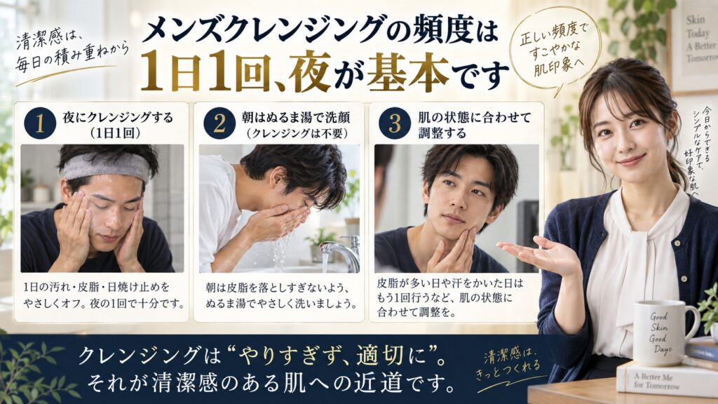メンズクレンジング頻度とスキンケアを解説するBeauty Board