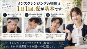 メンズクレンジング頻度とスキンケアを解説するBeauty Board