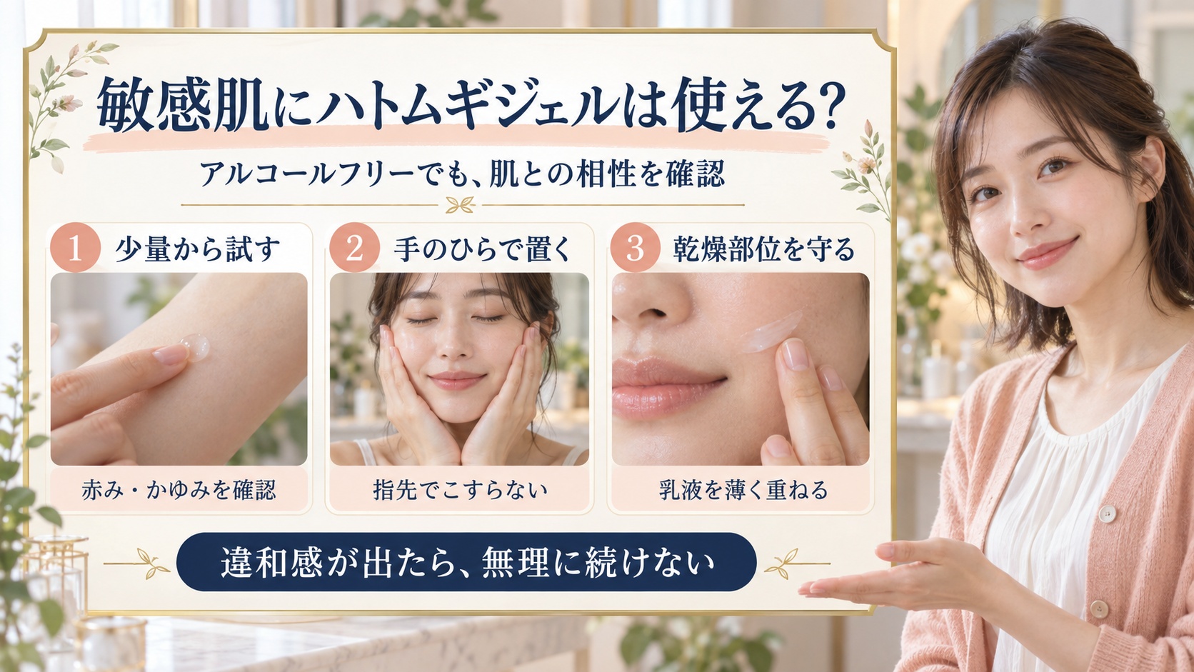 敏感肌にハトムギジェルは使える?