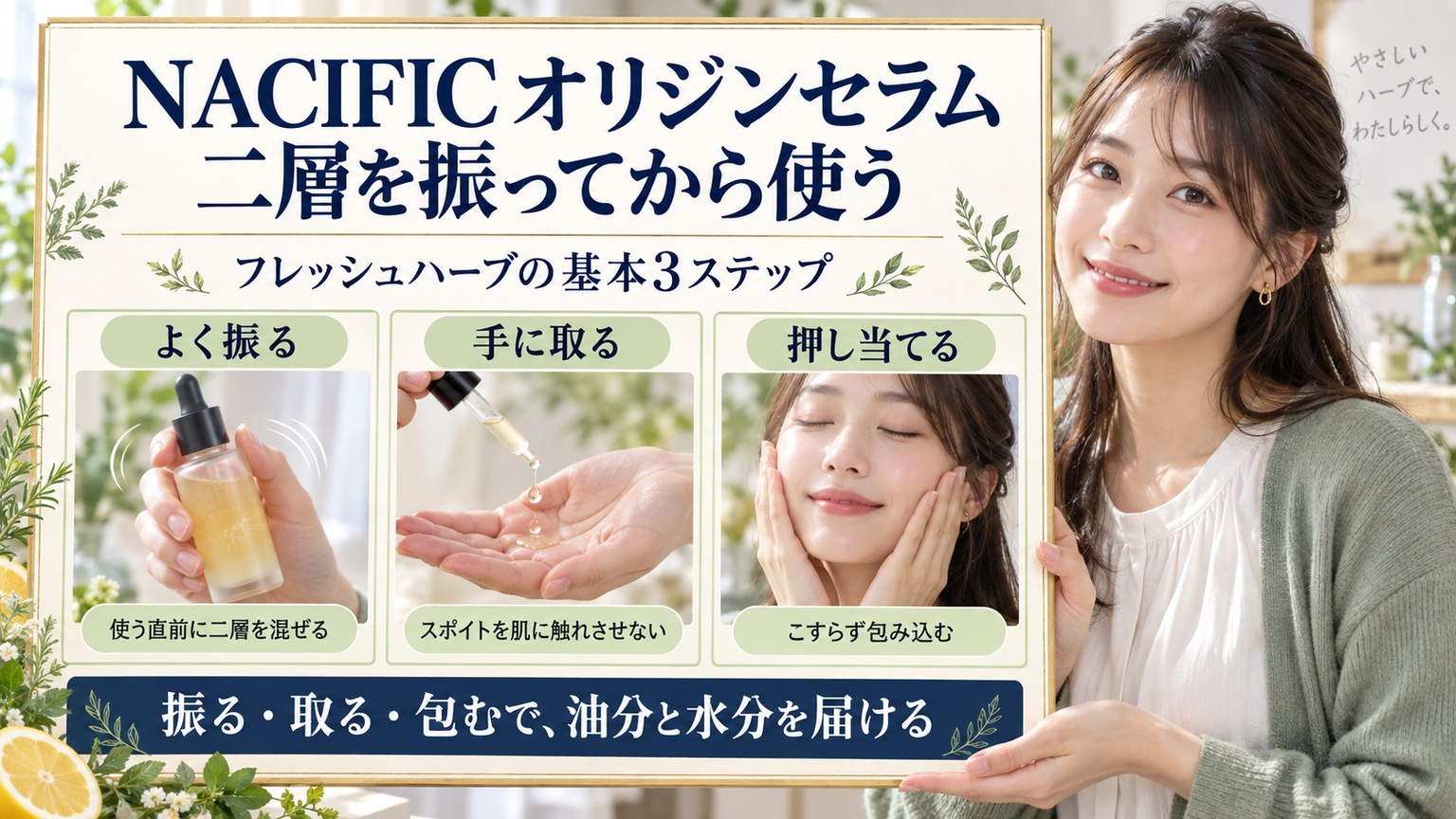 NACIFIC オリジンセラム 二層を振ってから使う