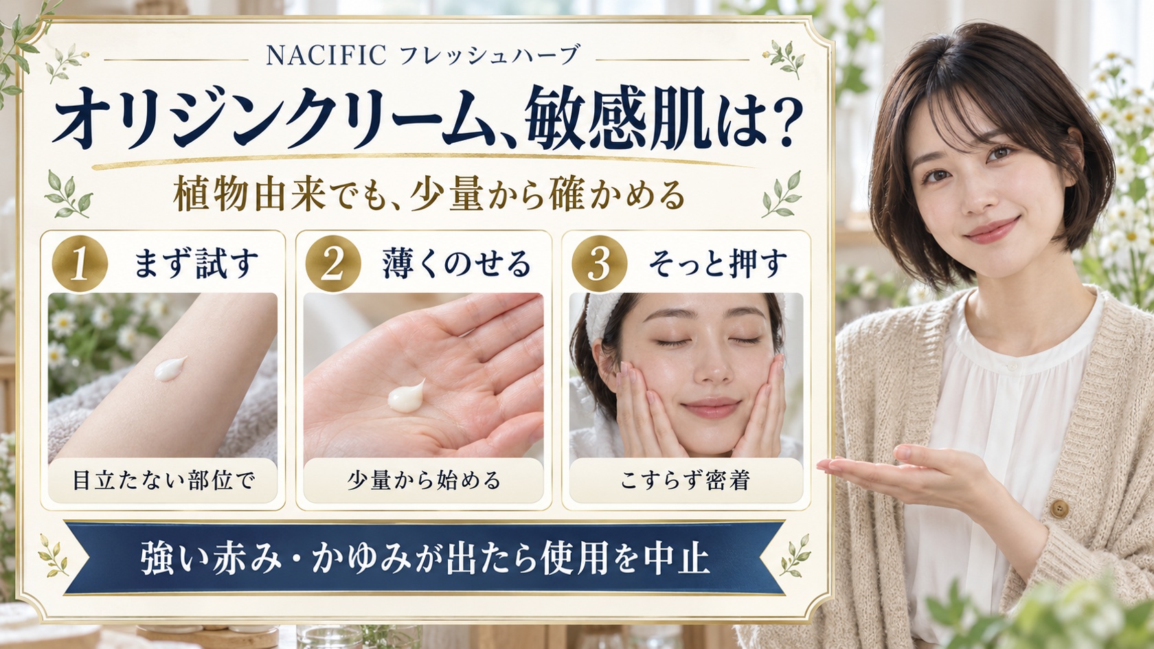 オリジンクリーム、敏感肌は？