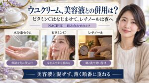 ウユクリーム、美容液との併用は？