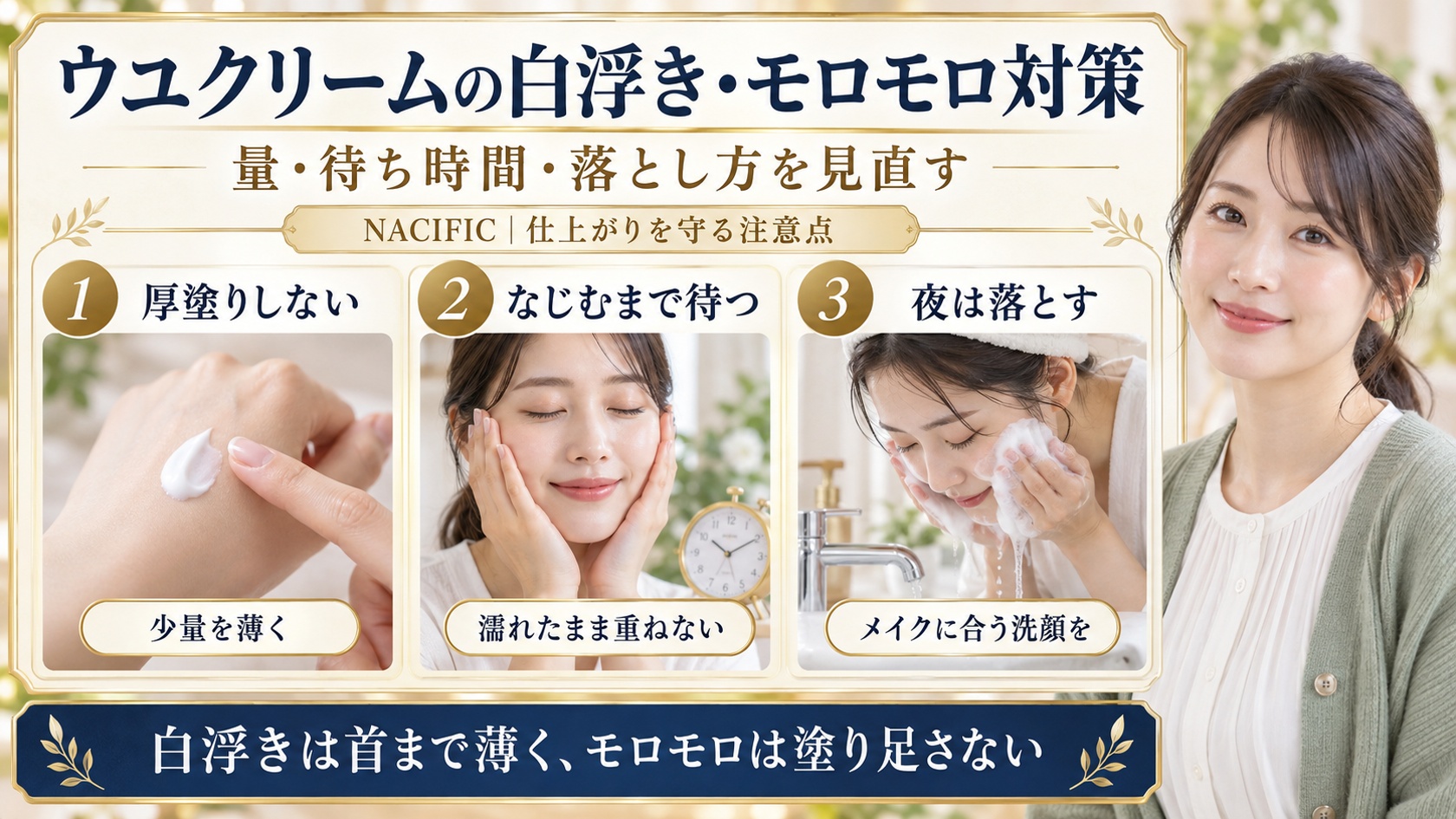 ウユクリームの白浮き・モロモロ対策