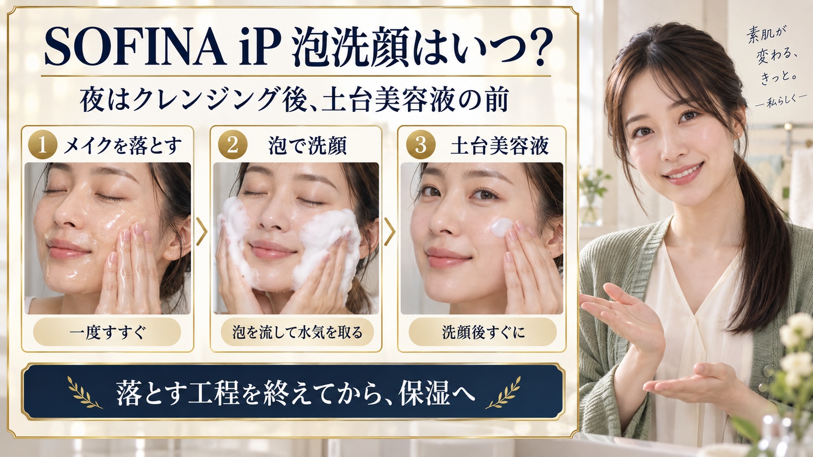 SOFINA iP 泡洗顔はいつ？