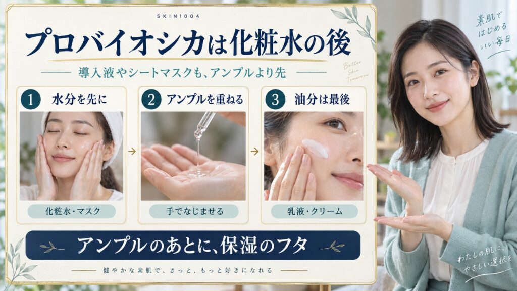 プロバイオシカは化粧水の後