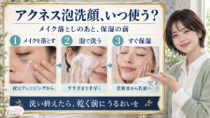 アクネス泡洗顔、いつ使う？