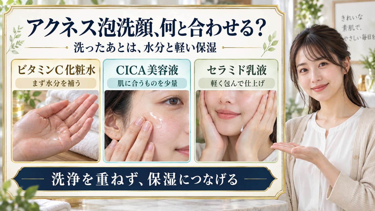 アクネス泡洗顔、何と合わせる？