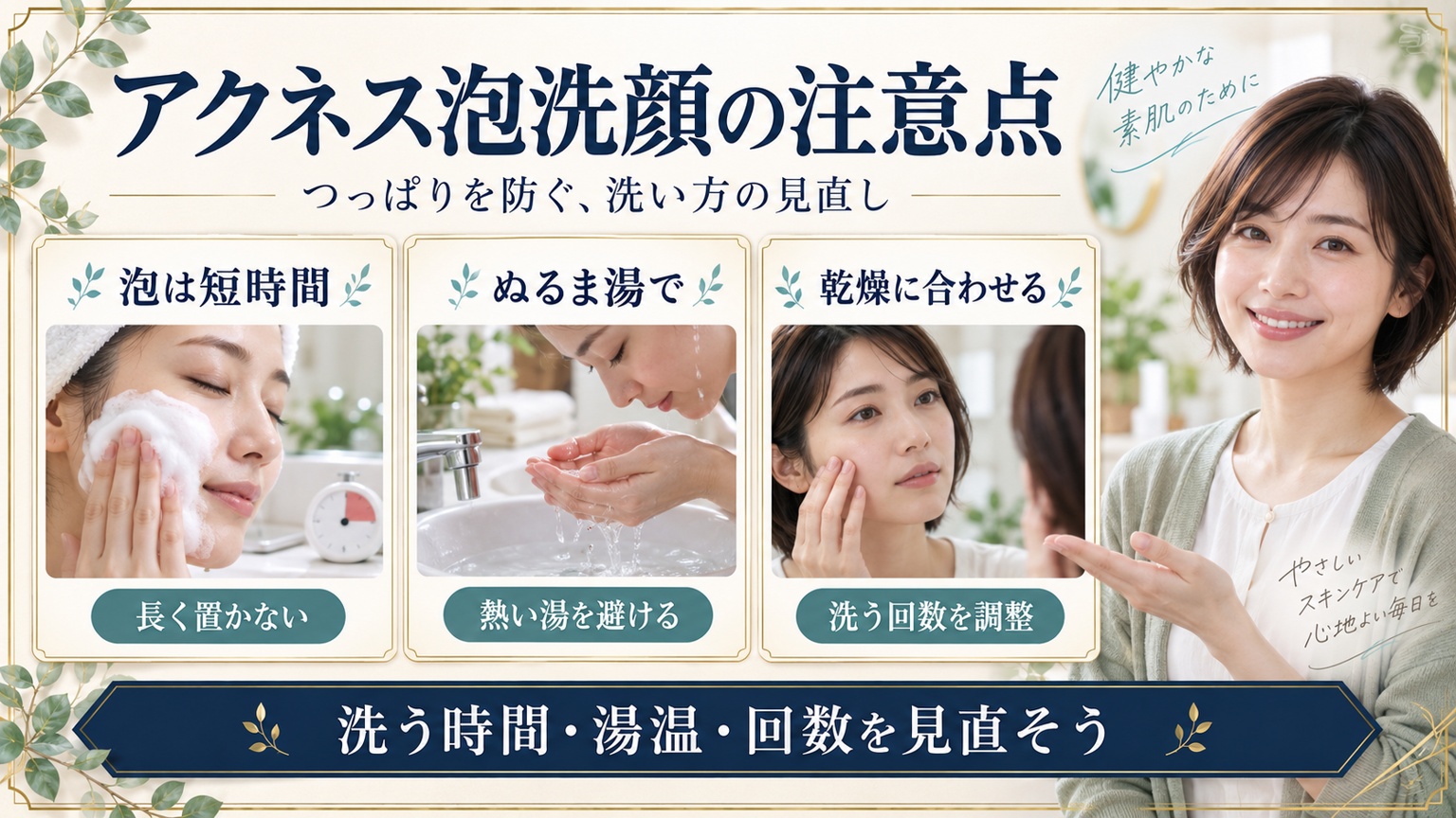 アクネス泡洗顔の注意点
