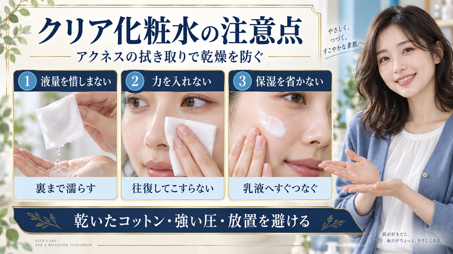 クリア化粧水の注意点