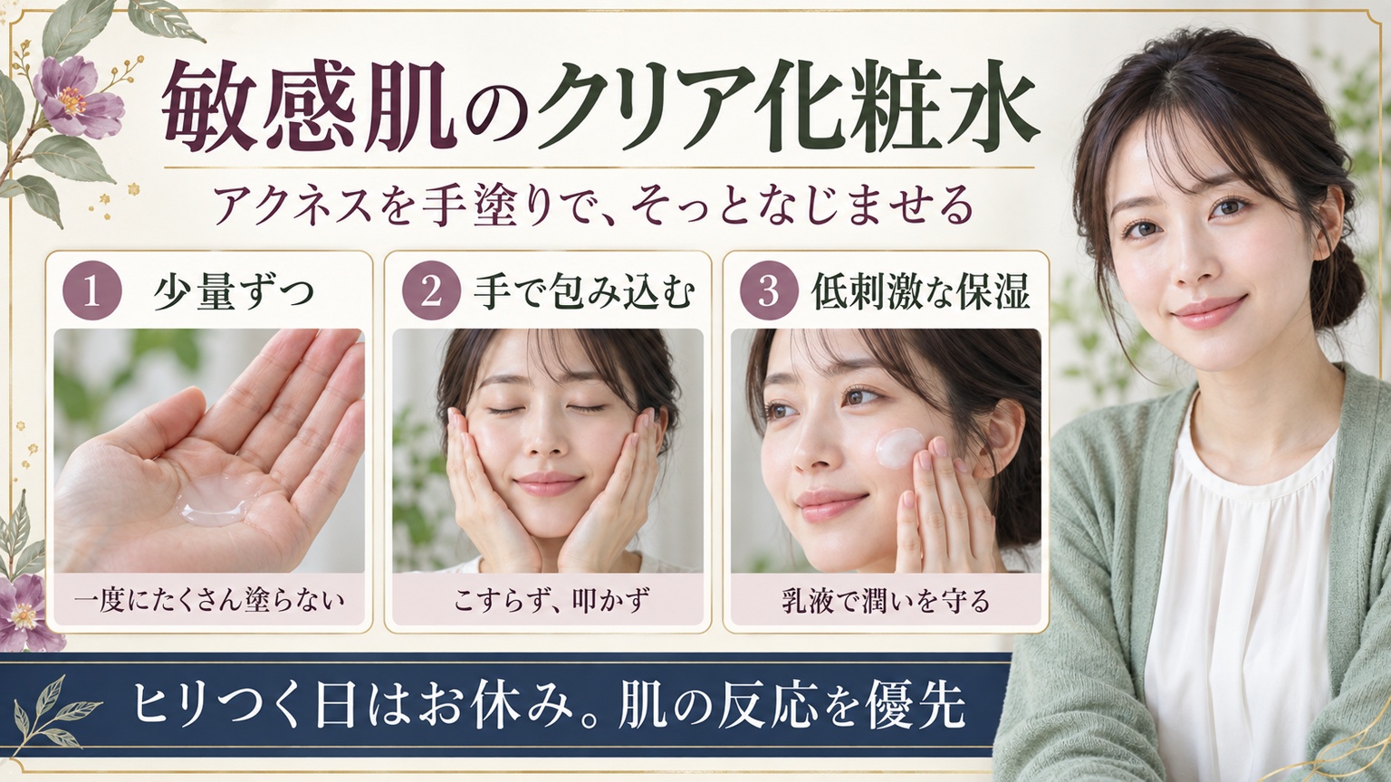 敏感肌のクリア化粧水