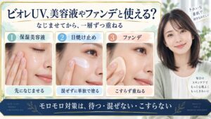 ビオレUV、美容液やファンデと使える？
