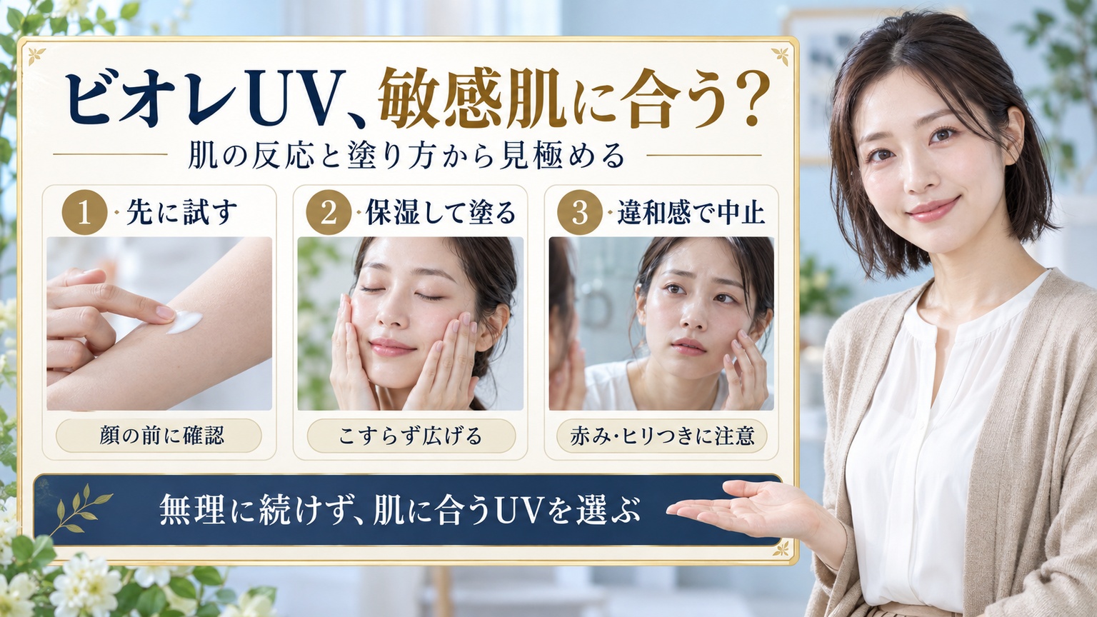 ビオレUV、敏感肌に合う?