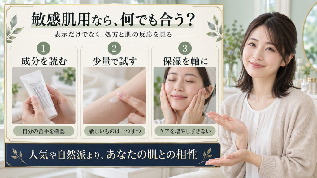 敏感肌用なら、何でも合う？