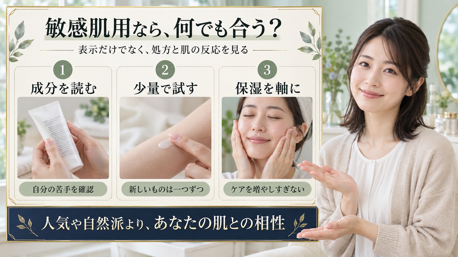 敏感肌用なら、何でも合う?