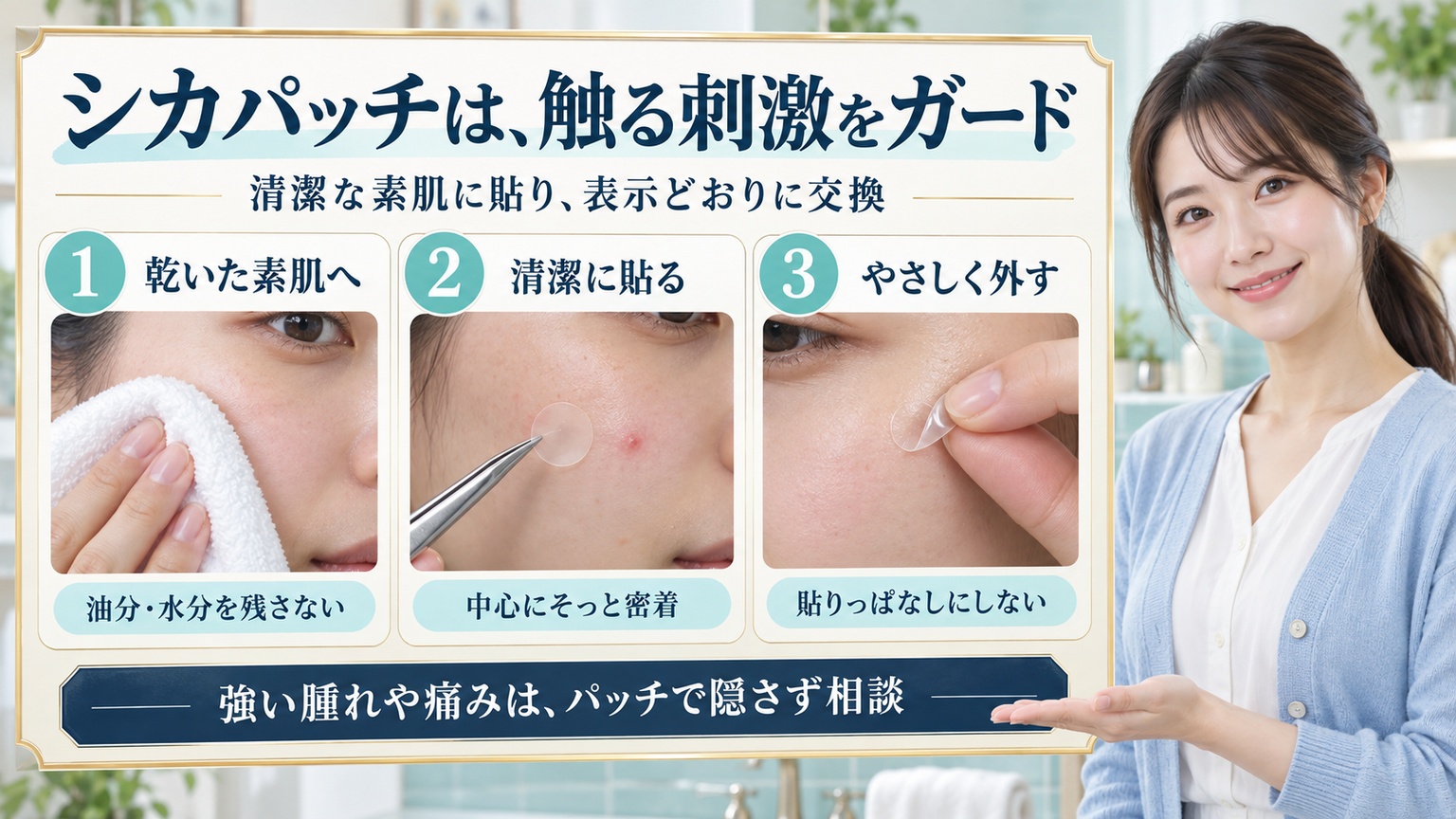 シカパッチは、触る刺激をガード