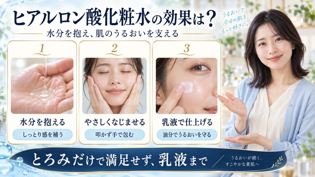 ヒアルロン酸化粧水の効果は？