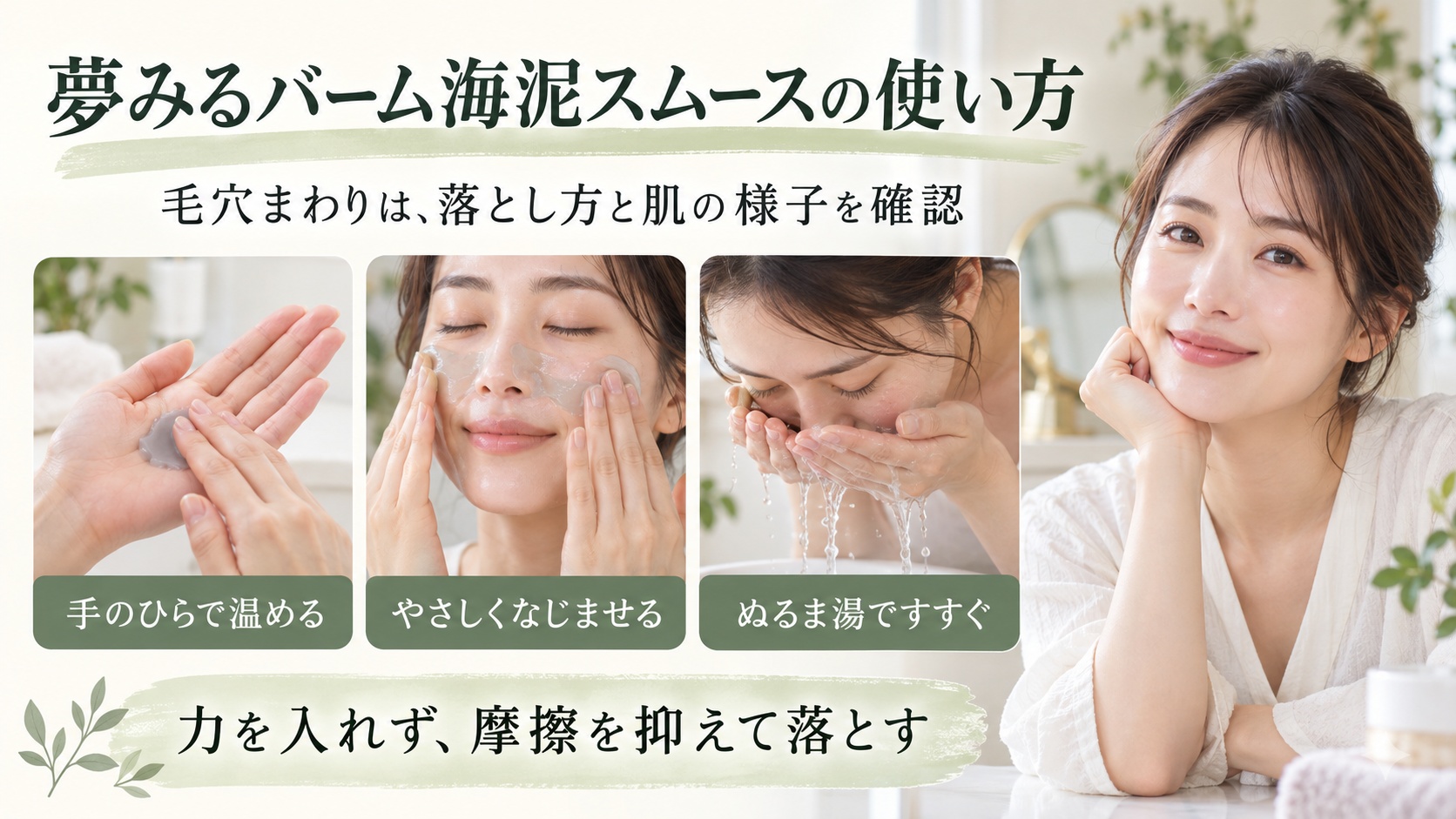 夢みるバーム海泥スムースの使い方｜毛穴角栓を落とすクレンジング法｜Chocobra アイキャッチ