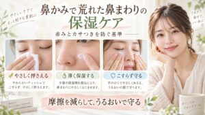 鼻かみで荒れた鼻まわりの保湿ケア｜赤みとカサつきを防ぐ基準｜Chocobraアイキャッチ