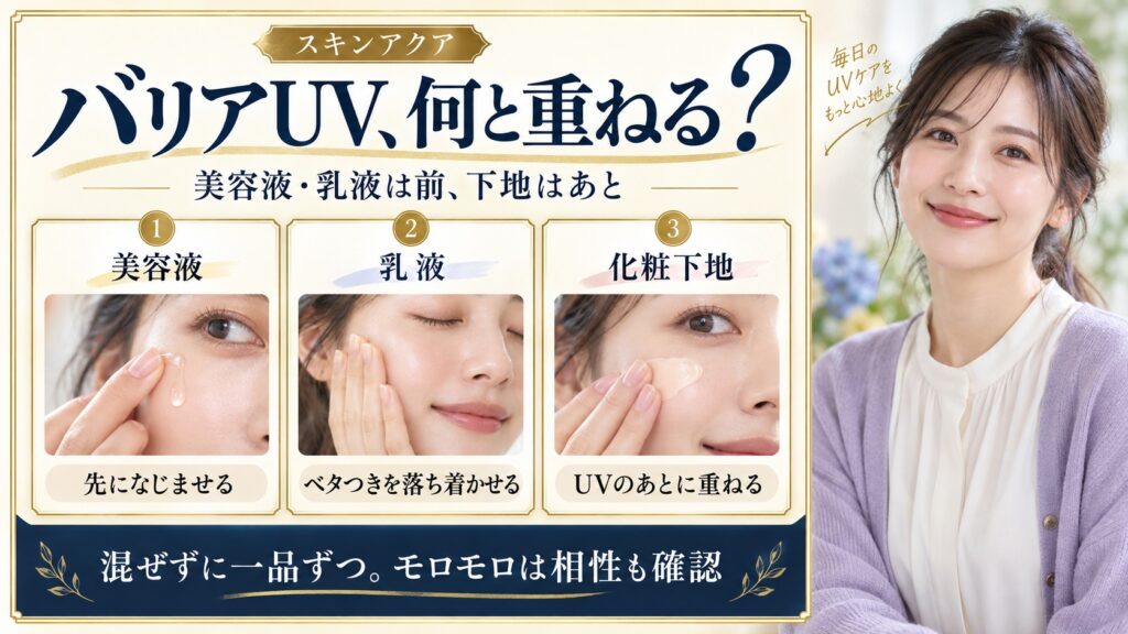 スキンアクアバリアUVエッセンスの併用術！相性抜群なスキンケア