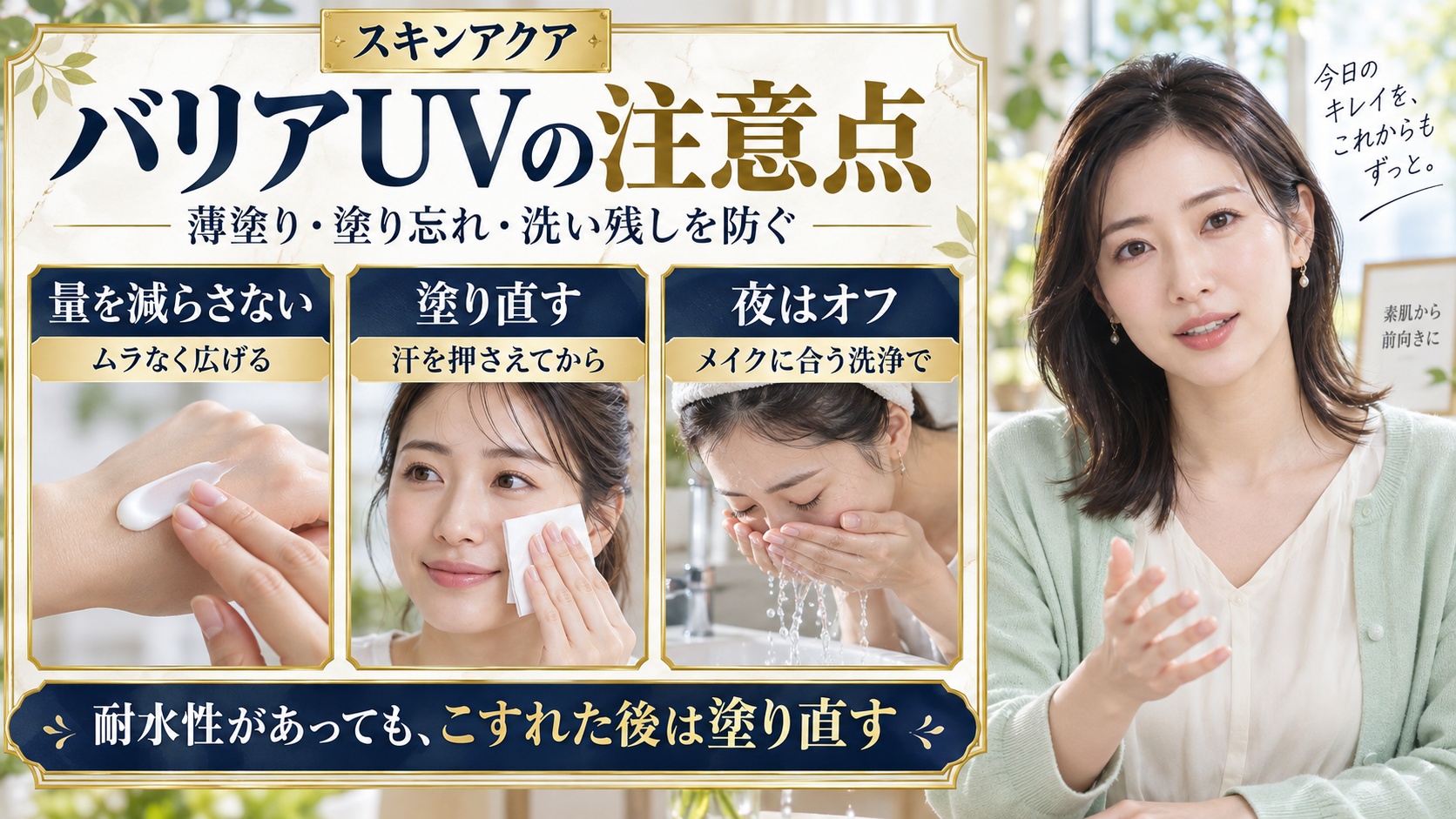 スキンアクアバリアUVエッセンスの注意点!肌を守る落とし穴