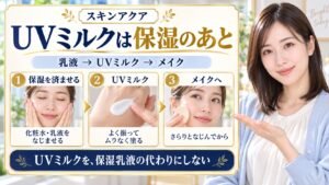 スキンアクアスーパーモイスチャーミルクの順番！朝の正しい手順